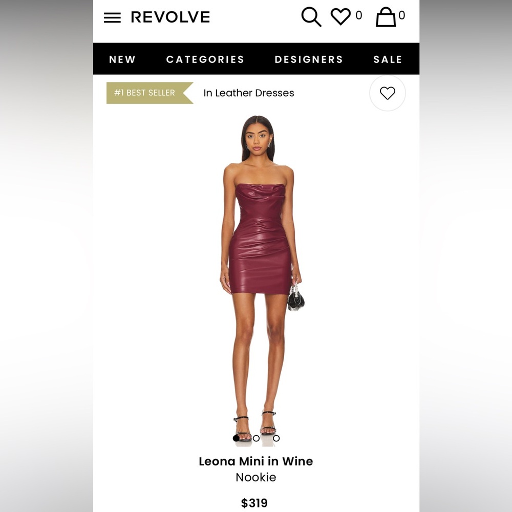 NWT Nookie Leona Mini Dress (size: S, color: wine)
